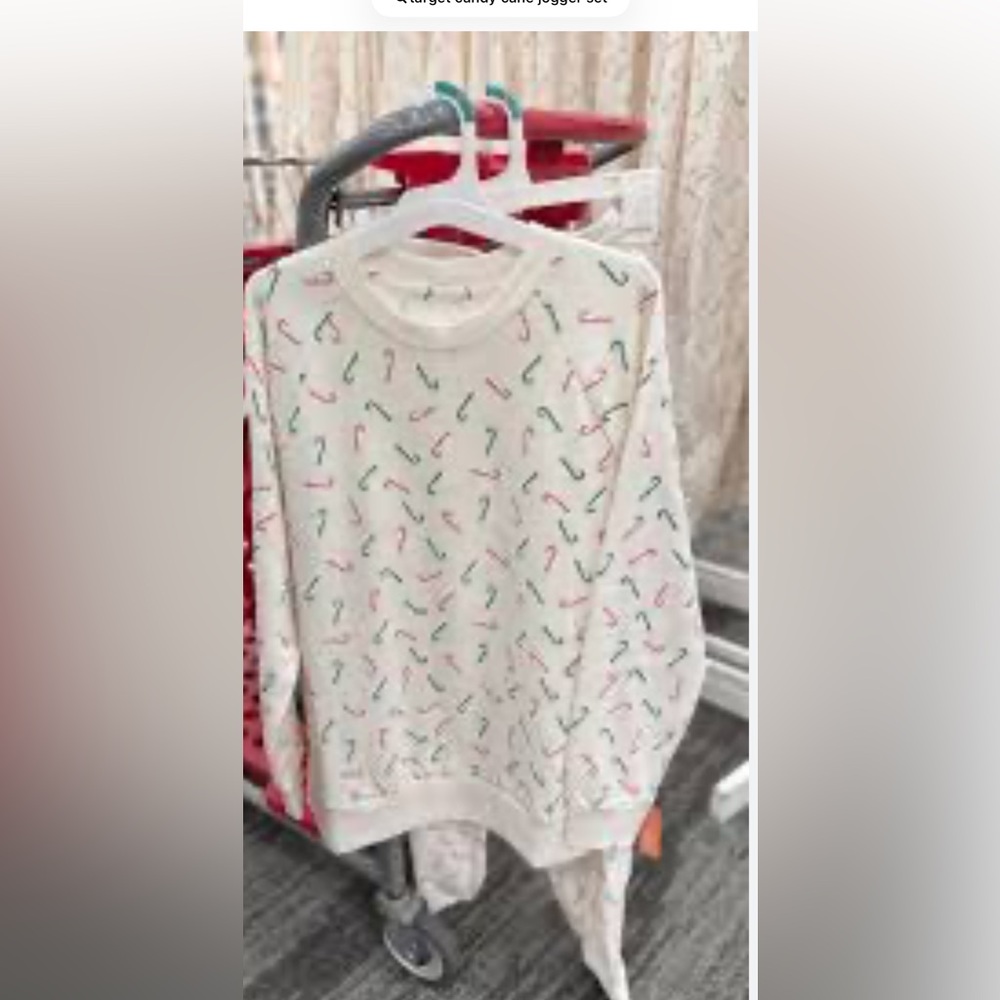 NWT Target Women's Festive Candy Cane Jogger Set